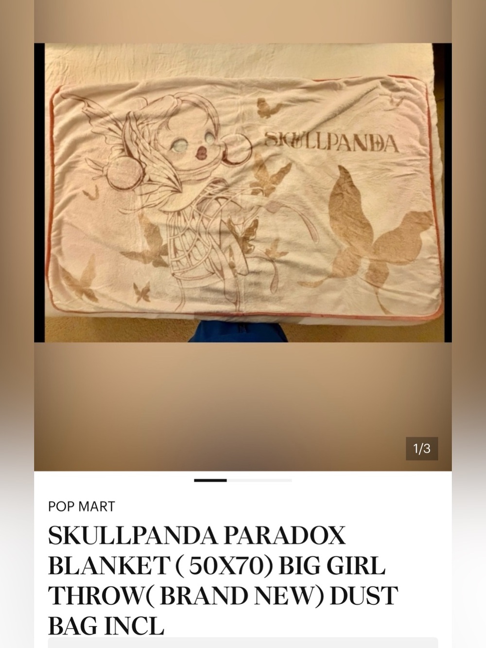 POPMART SKULLPANDA "PARADOX SERIES" THROW BLANKET (50x70 INCHES)